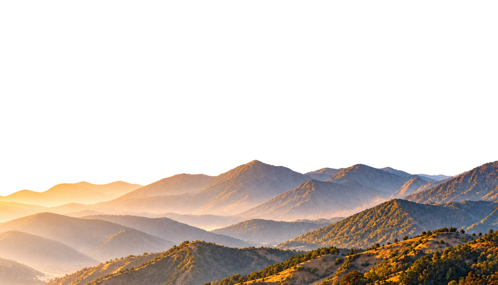 Mountain ranges at sunrise